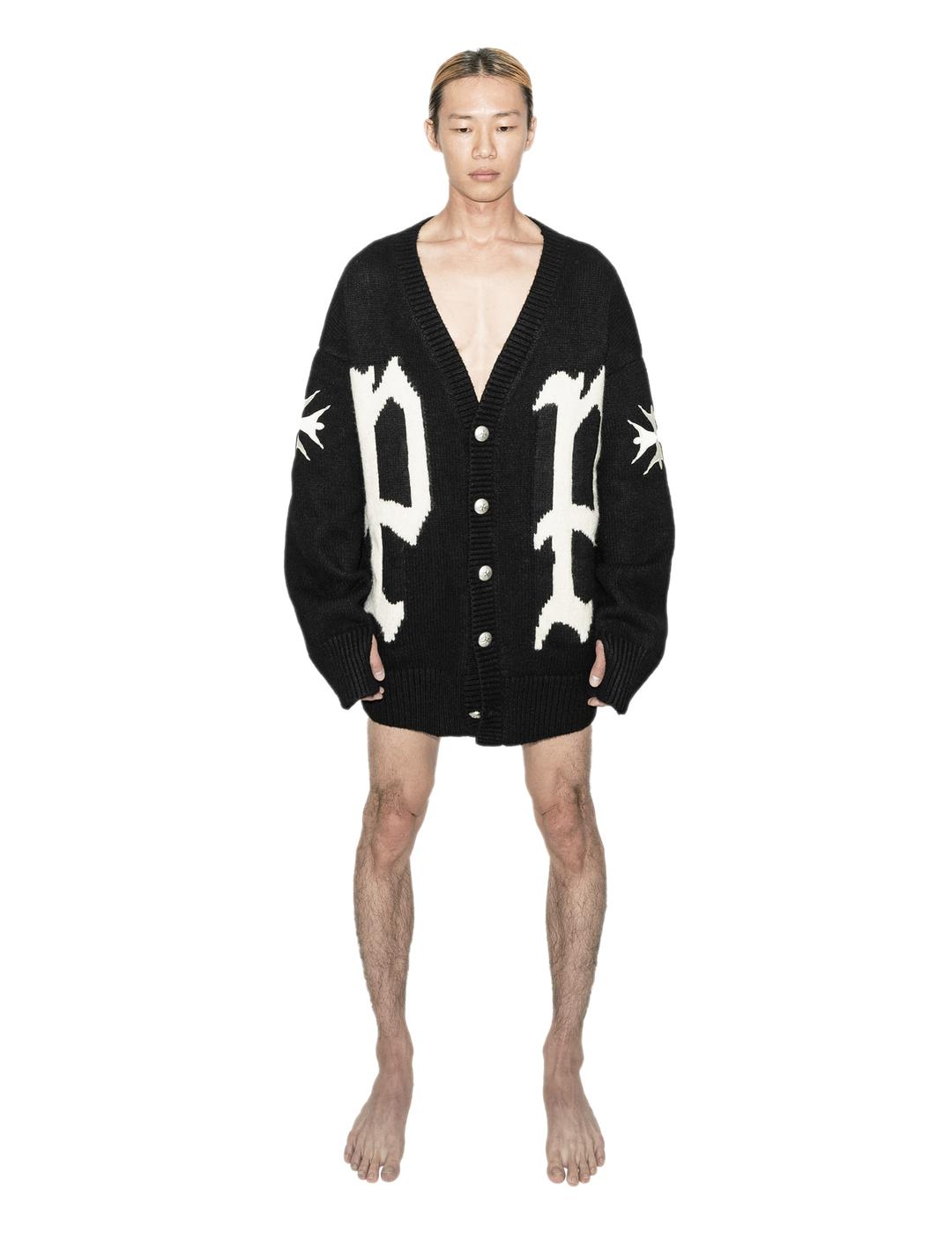 PP Embroidered Cardigan (BLACK)