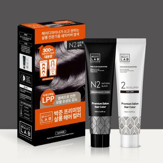 [대용량]박준뷰티랩 살롱 새치커버 염색약 네추럴블랙 300ml