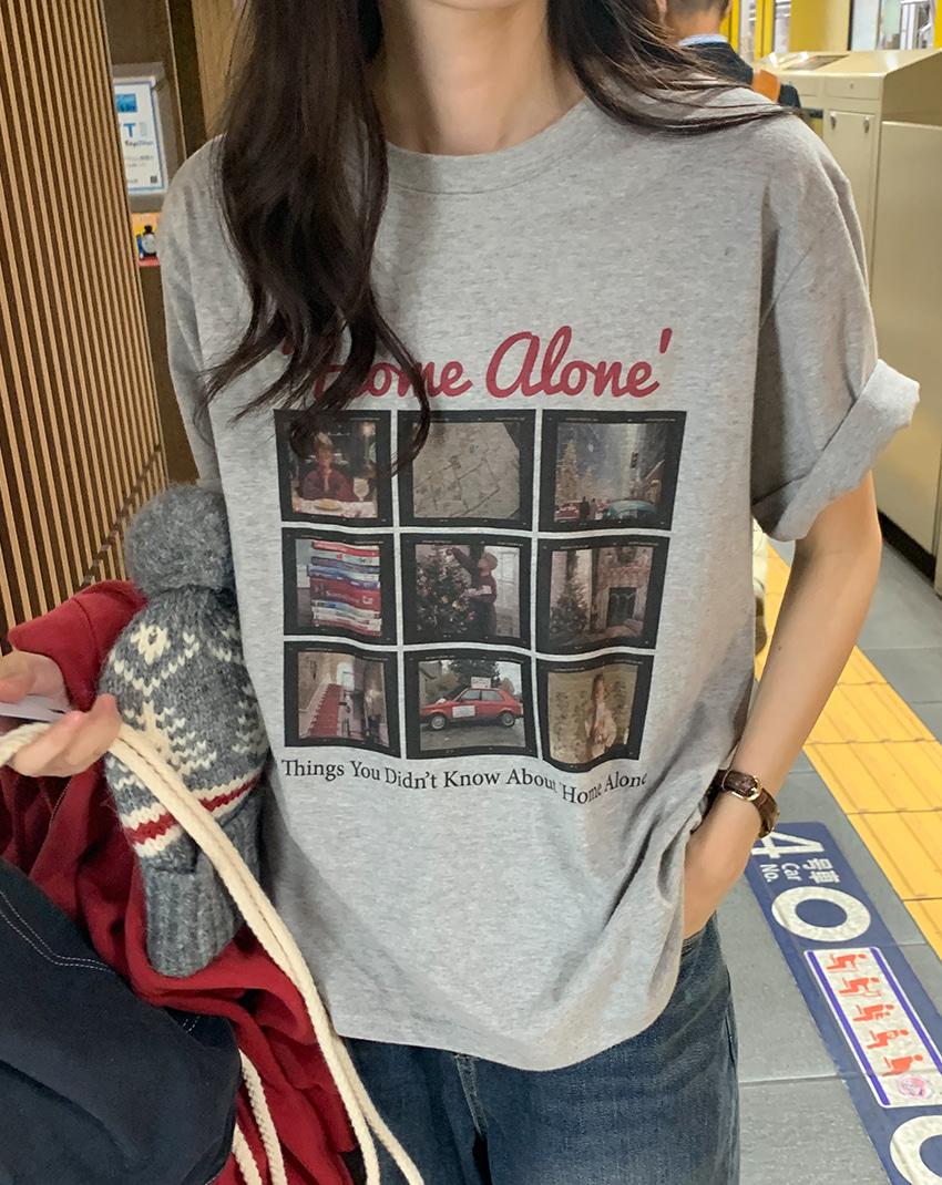 케리 기모 프린팅 반팔티 2color!