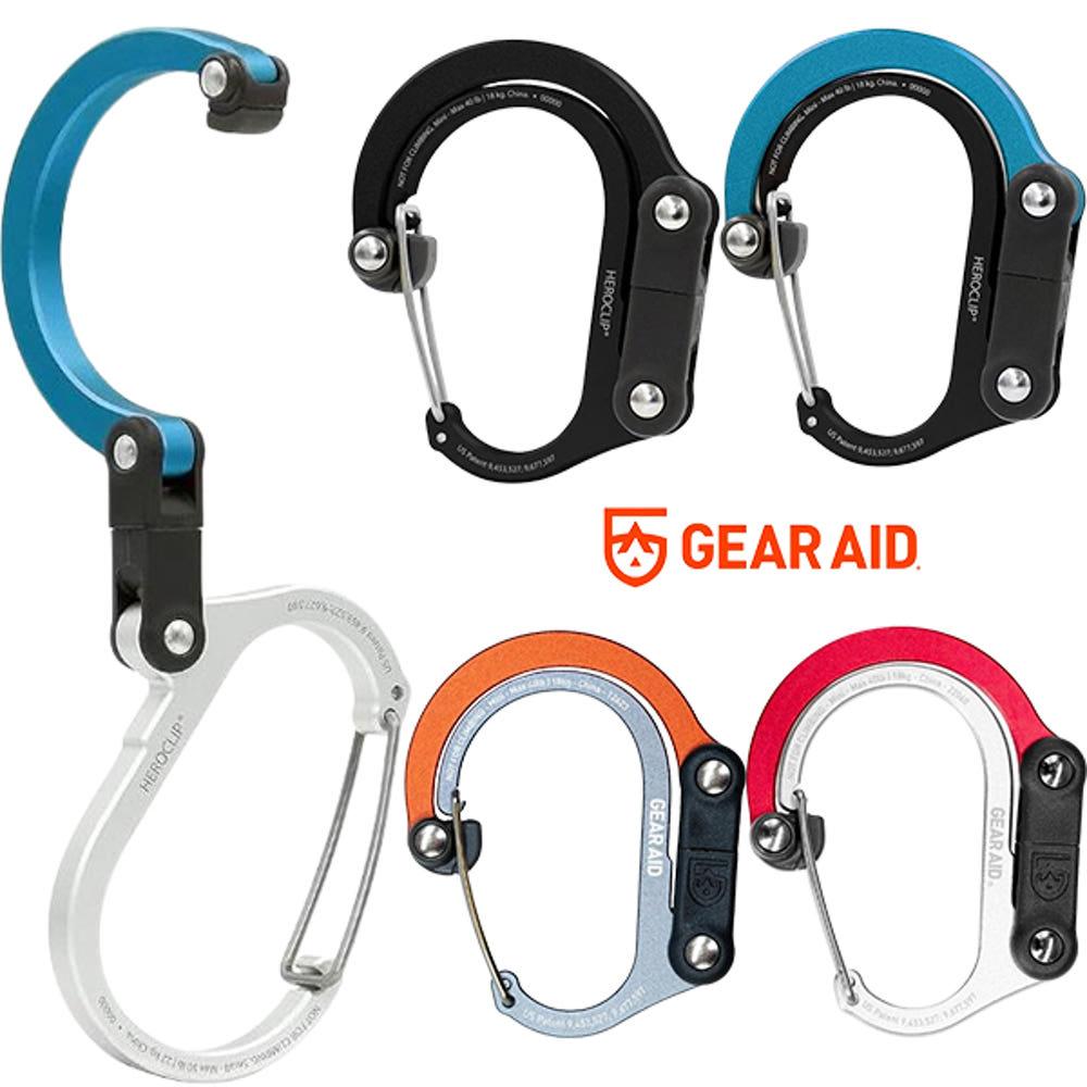 GearAid 기어에이드 히어로클립 미니 카라비너 캠핑 클립 수납 걸이 고리 후크 포켓훅