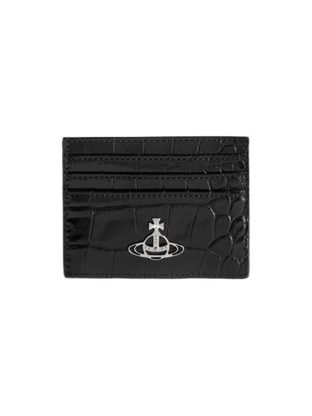 비비안 웨스트우드 크로커다일 카드 홀더 블랙 JP8