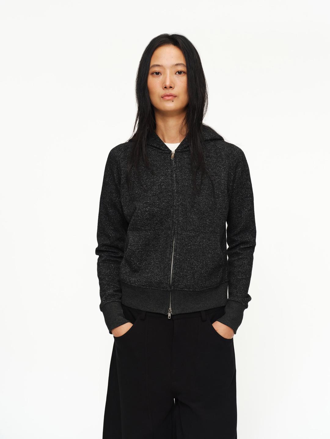 oinimi Slim Fit Short Zip-Up Hoodie