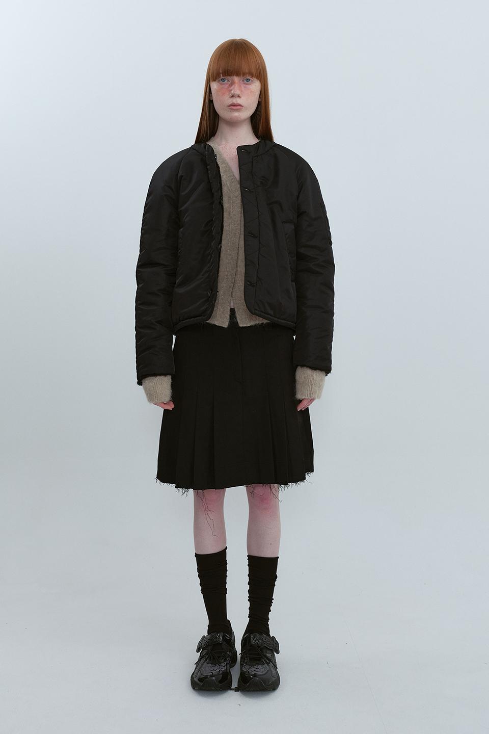 Reversible Crop Fur Jacket_BLACK