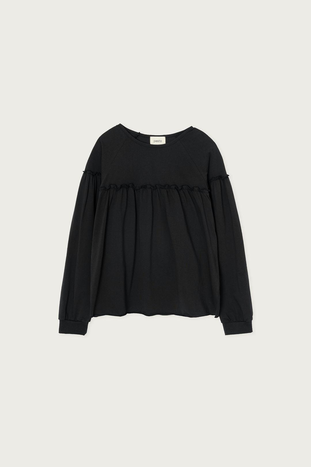 RUFFLE TEE BLACK
