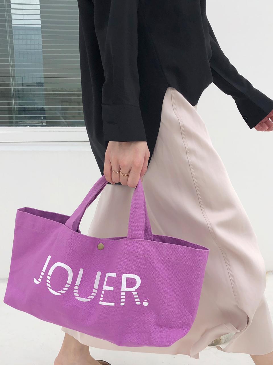 JOUER.쥬에  토트 캔버스백 퍼플