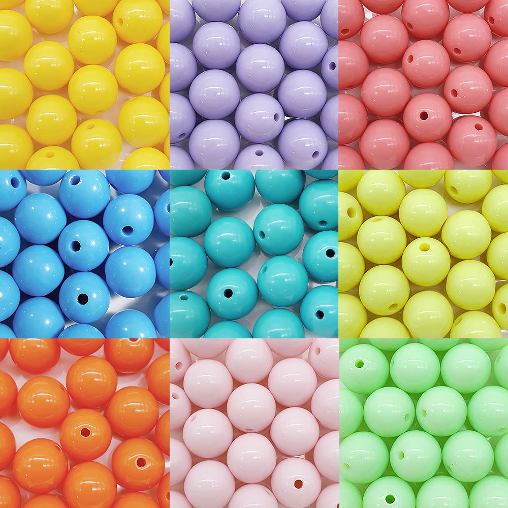 미니겟 컬러 아크릴 비즈 구슬 공예 재료 팔찌 키링 만들기