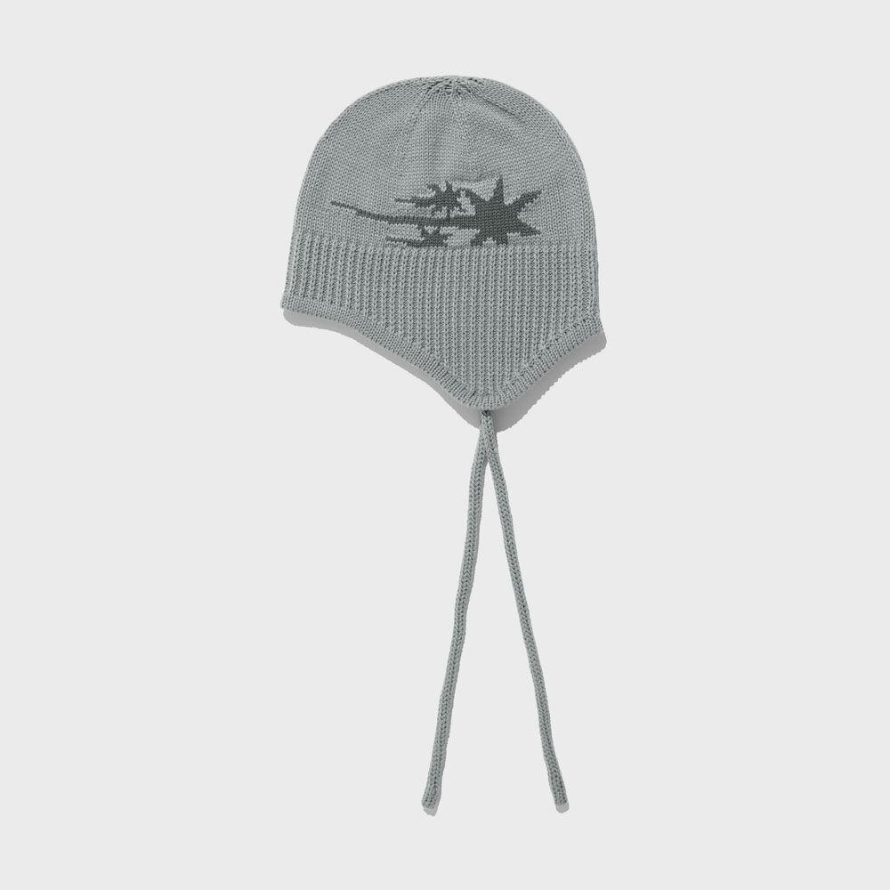 쓰리 스타즈 로고 이어캡 비니_그레이(NG2DFUAB25A)