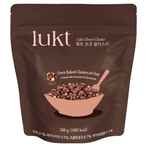 LUKT 대용량 초코 클러스터, 200g, 1개