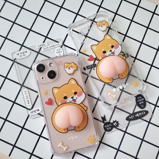 S23 아이폰14프로💕시바 말랑말랑궁디 젤리 폰케이스