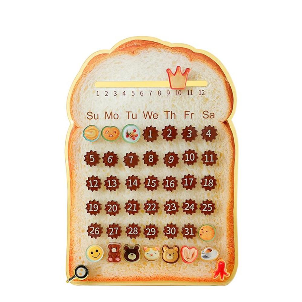 2024 토스트 만년달력 자석 인테리어 사무실 데스크 소품