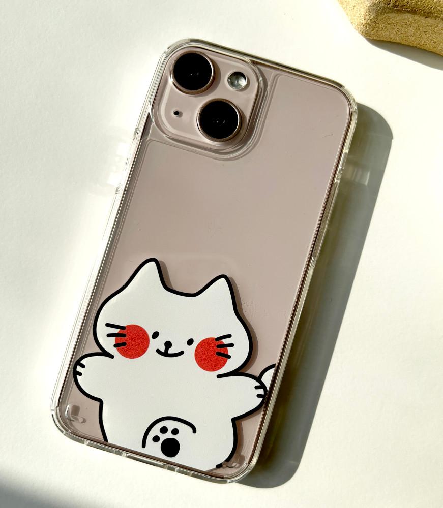 볼꼬집 냥이 커플 우정 케이스 귀여운 젤리케이스 아이폰14