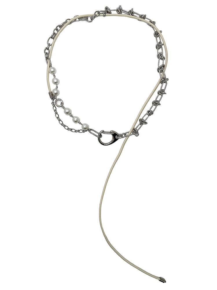 String chain necklace - IVORY