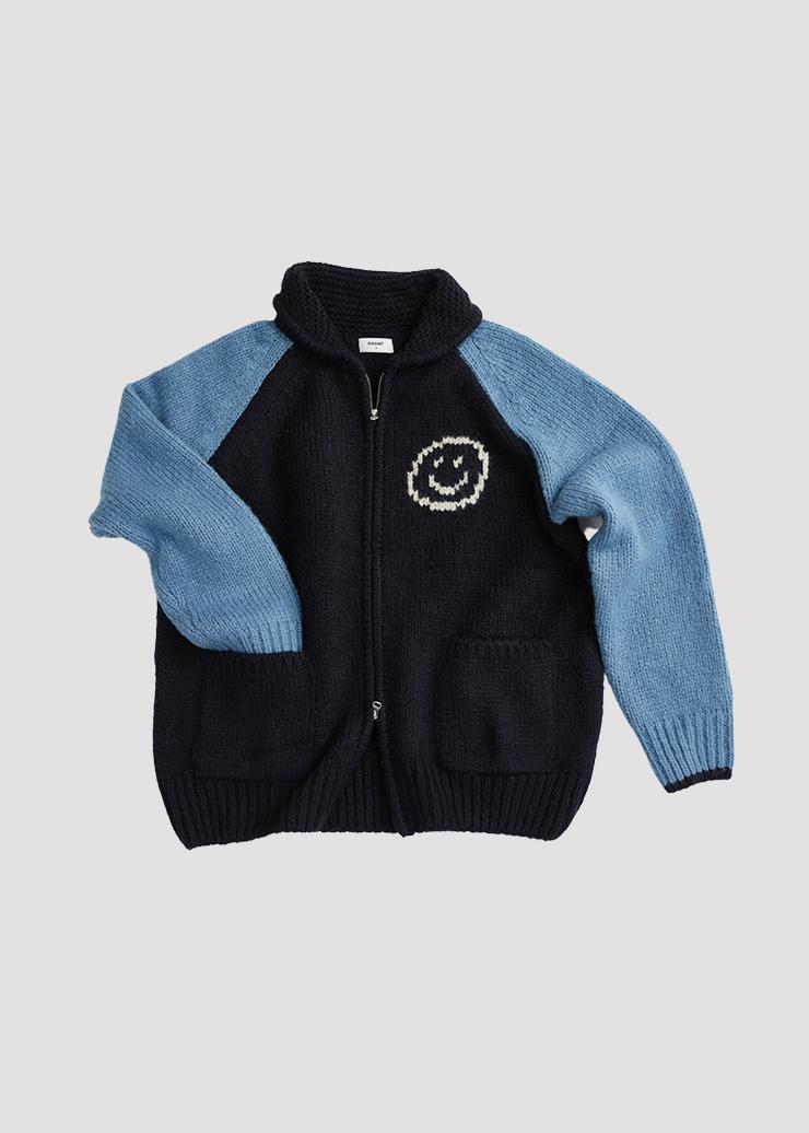 WOOL KNIT JUMPER LOVE NAVY