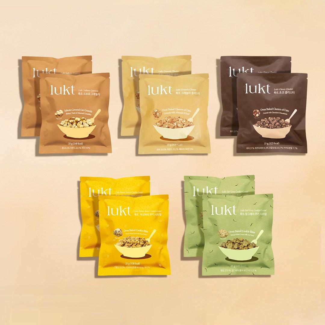 [룩트] 그래놀라 5종 베스트팩, 25g, 10개