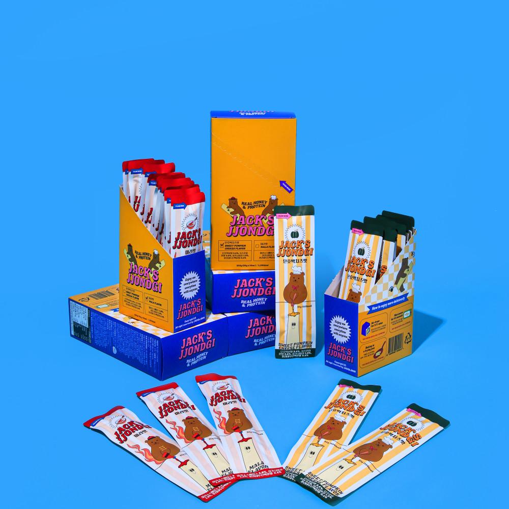 천연벌꿀과 프로틴을 넣어 만든 잭스쫀드기 마라맛 단호박치즈맛 쫀디기 쫀득이 추억과자 놀면뭐하니 캠핑
