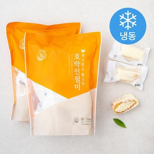 창억 부드럽고 쫄깃한 호박인절미 (냉동), 500g, 2개 - 아이스크림/디저트 | 쿠팡