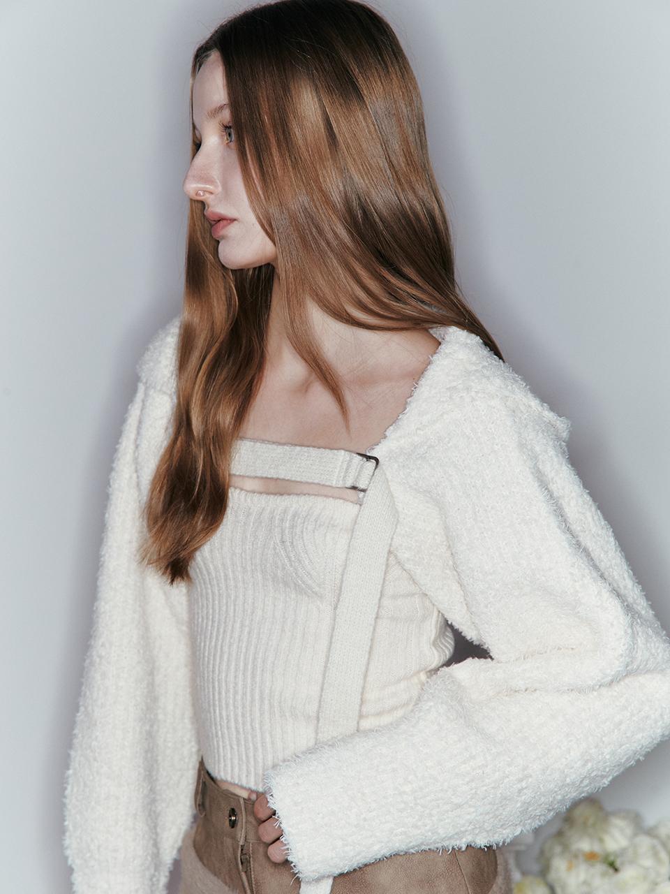 WOOL KNIT BUSTIER (IVORY)