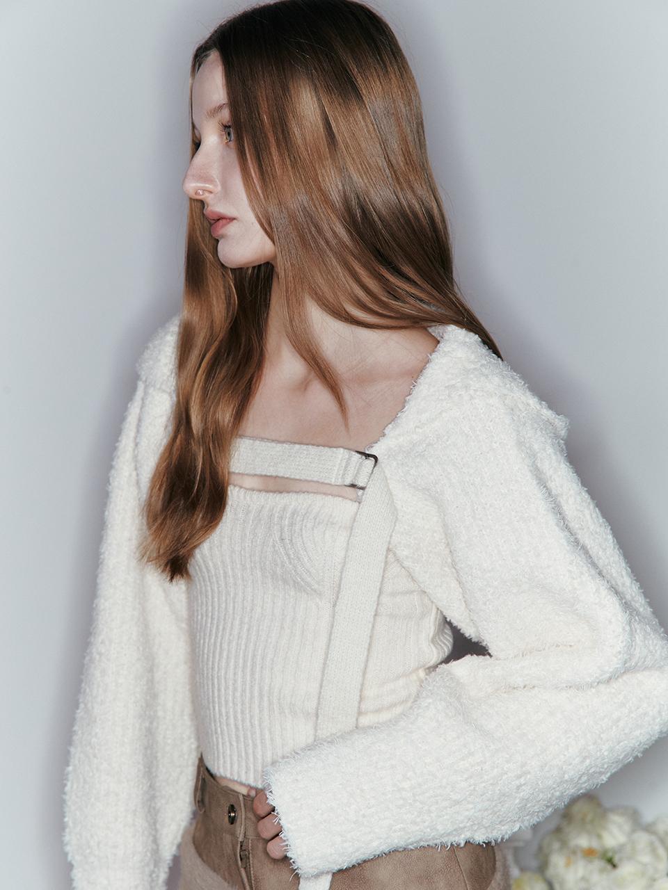 WOOL KNIT BUSTIER (IVORY)