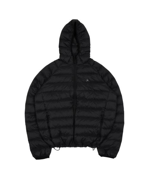 TCM mini logo raglan light puffer jacket (black)