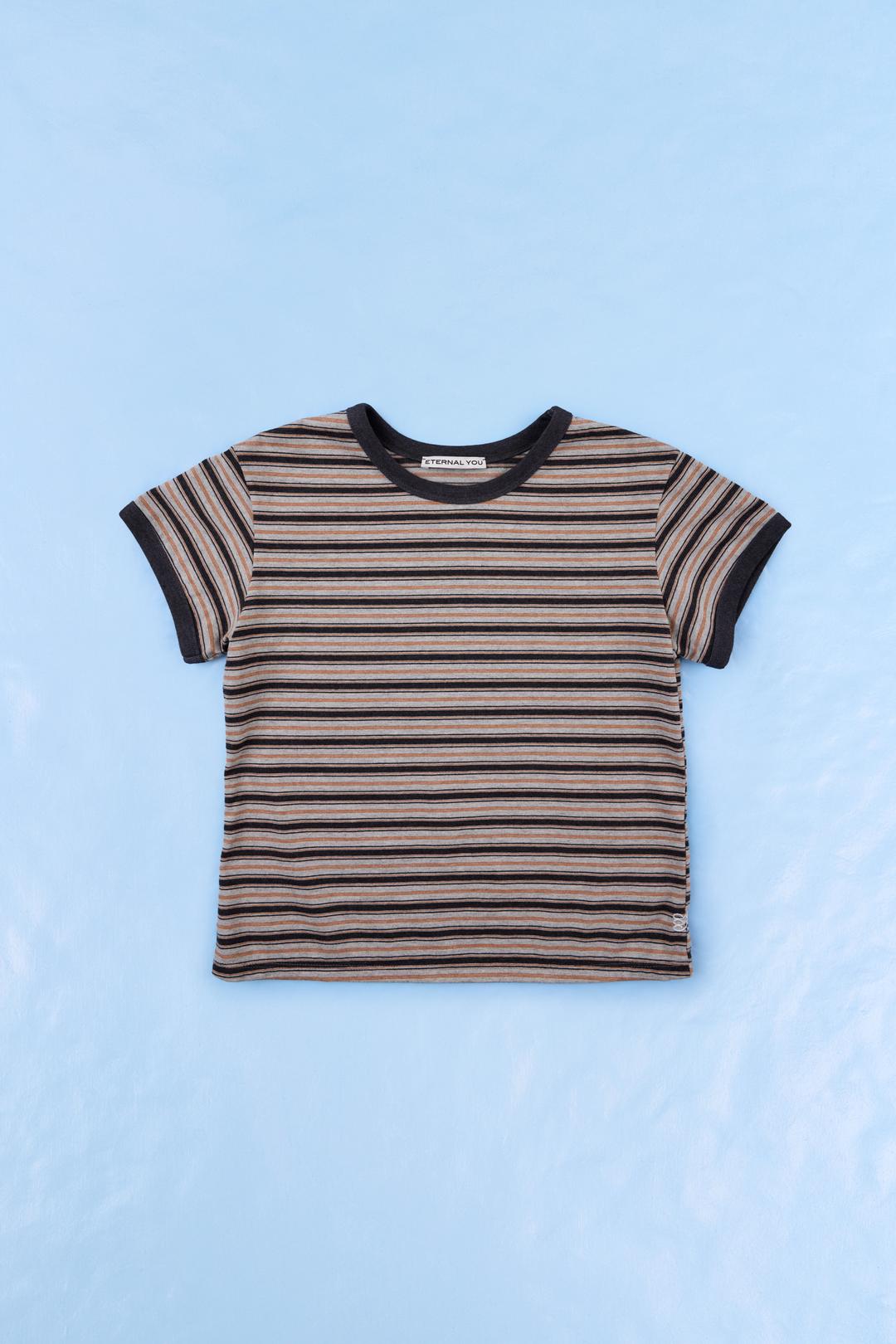 FRENCH RUE T-SHIRT (GRAY / BROWN)