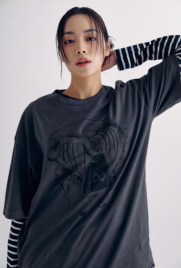 [헌터X헌터] 반팔 티셔츠(CHARCOAL)_SPRLG11U03