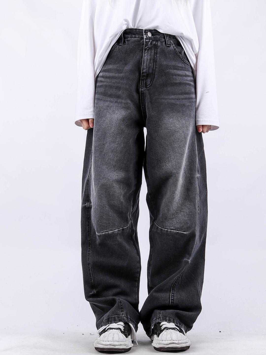 AP Curved Wide Denim Pants (2color)