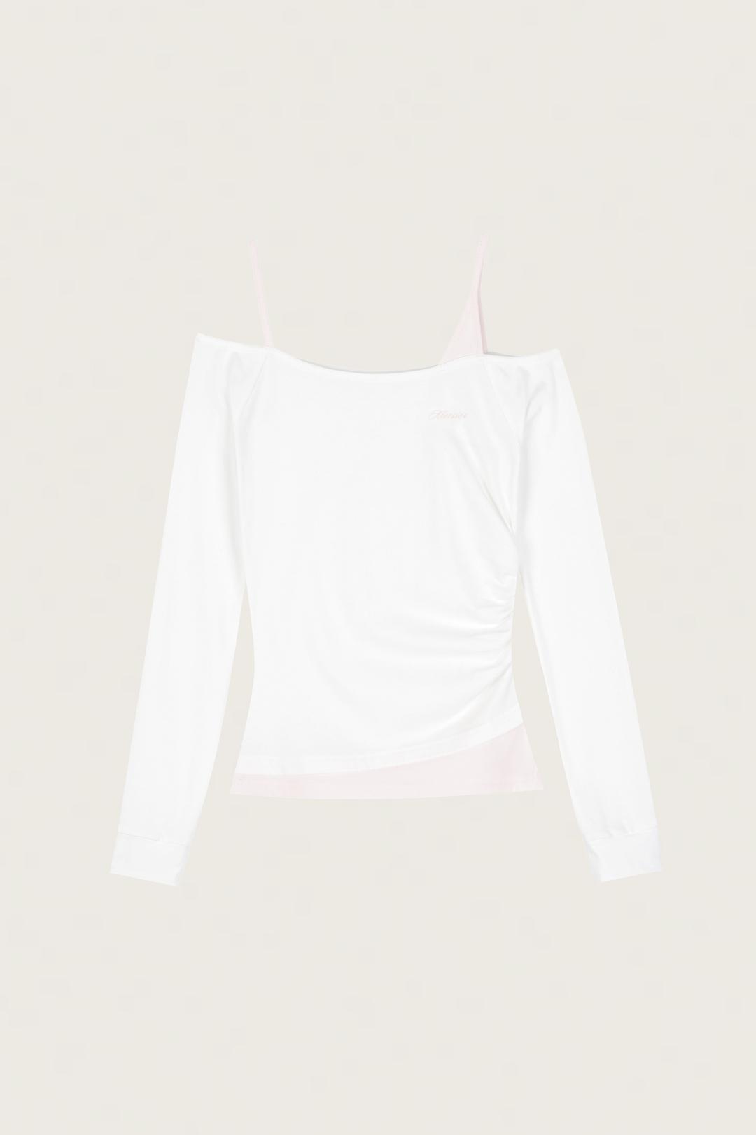 White letter layered top