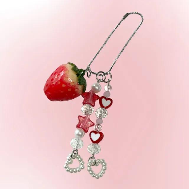 [인기상품] MADE strawberry red Keyring / 딸기키링 키치 러블리 하트
