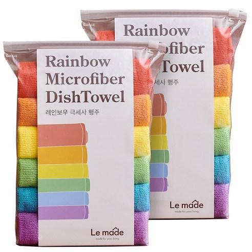 르메이드 레인보우 양면 극세사 행주 6종 - 주방세척도구 | 쿠팡
