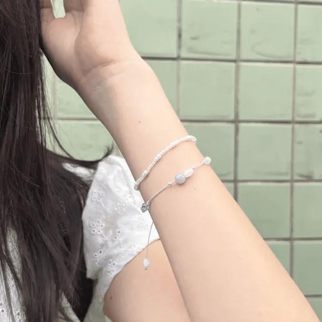 blue lace knotted bracelet 블루레이스 원석 매듭 비즈 팔찌