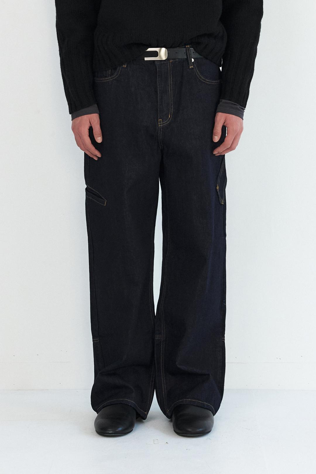 NUVO WORKER DENIM PANTS - INDIGO BLUE