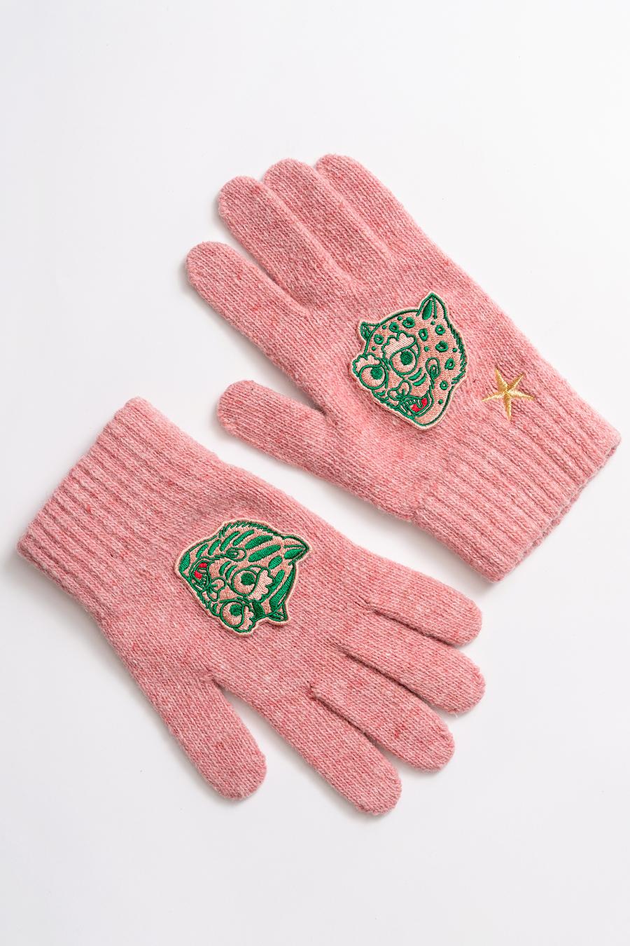 호담 자수 장갑 | 핑크