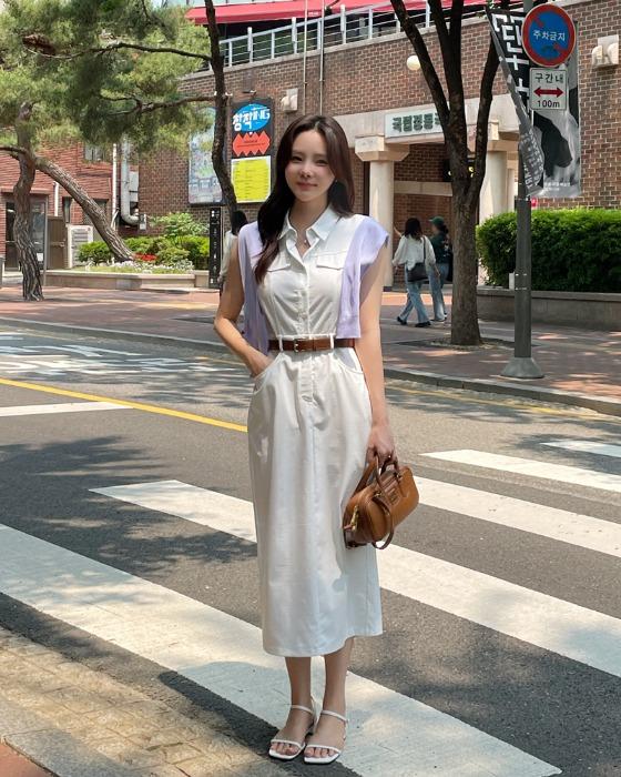 라떼 포켓 카라 나시 원피스 (벨트set)