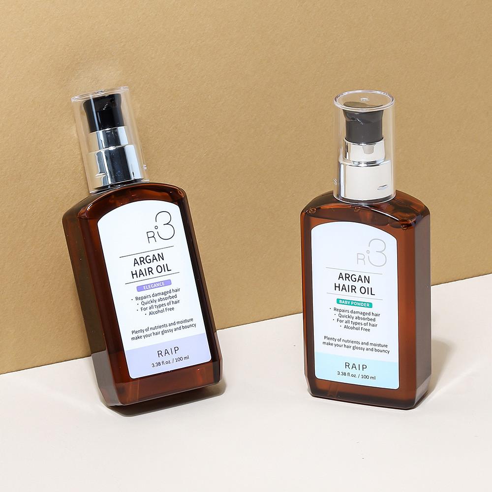 라입 R3 아르간 오일 헤어 에센스 100ml 1+1 베이비파우더 & 엘레강스