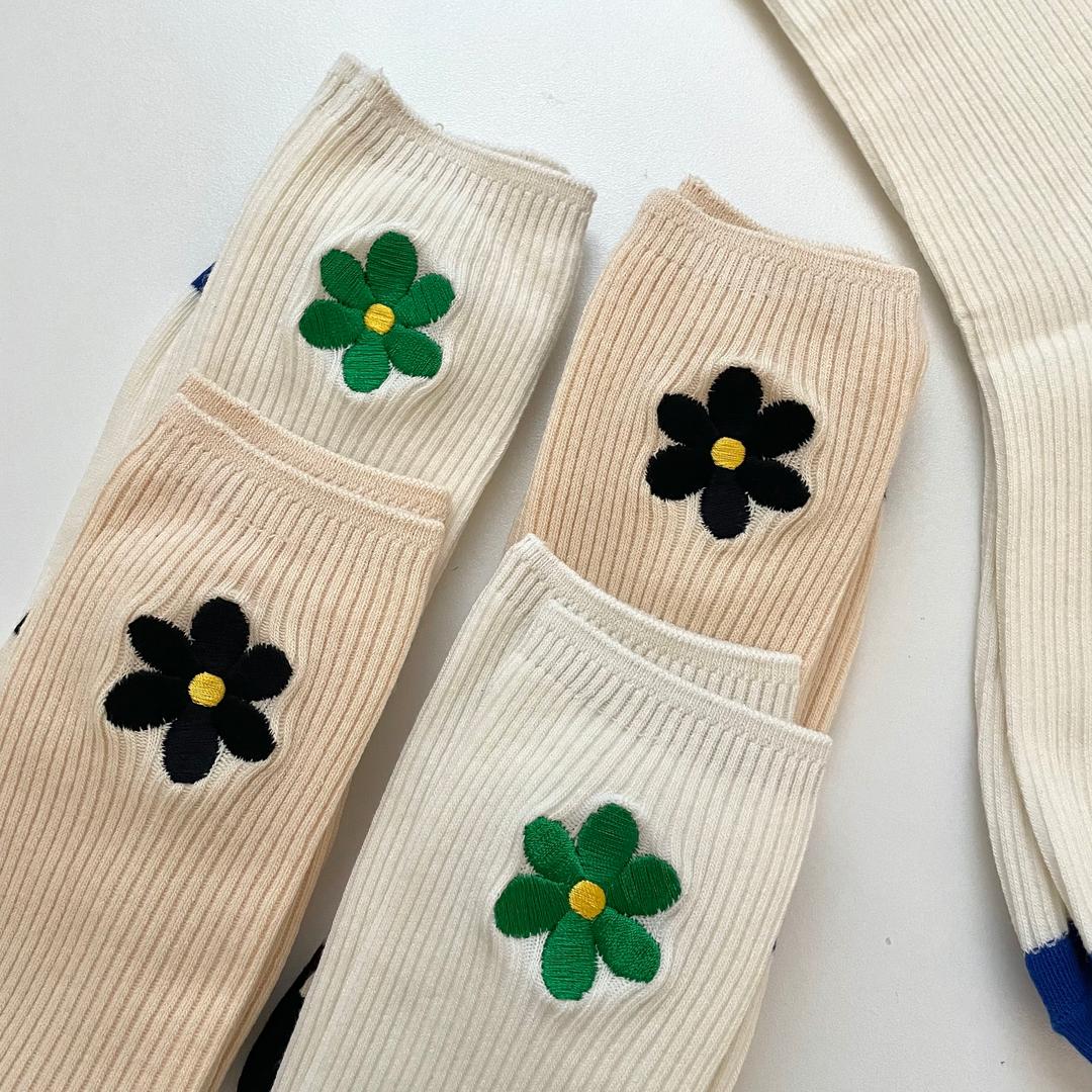 [마인띵스] 꽃자수 양말 2종