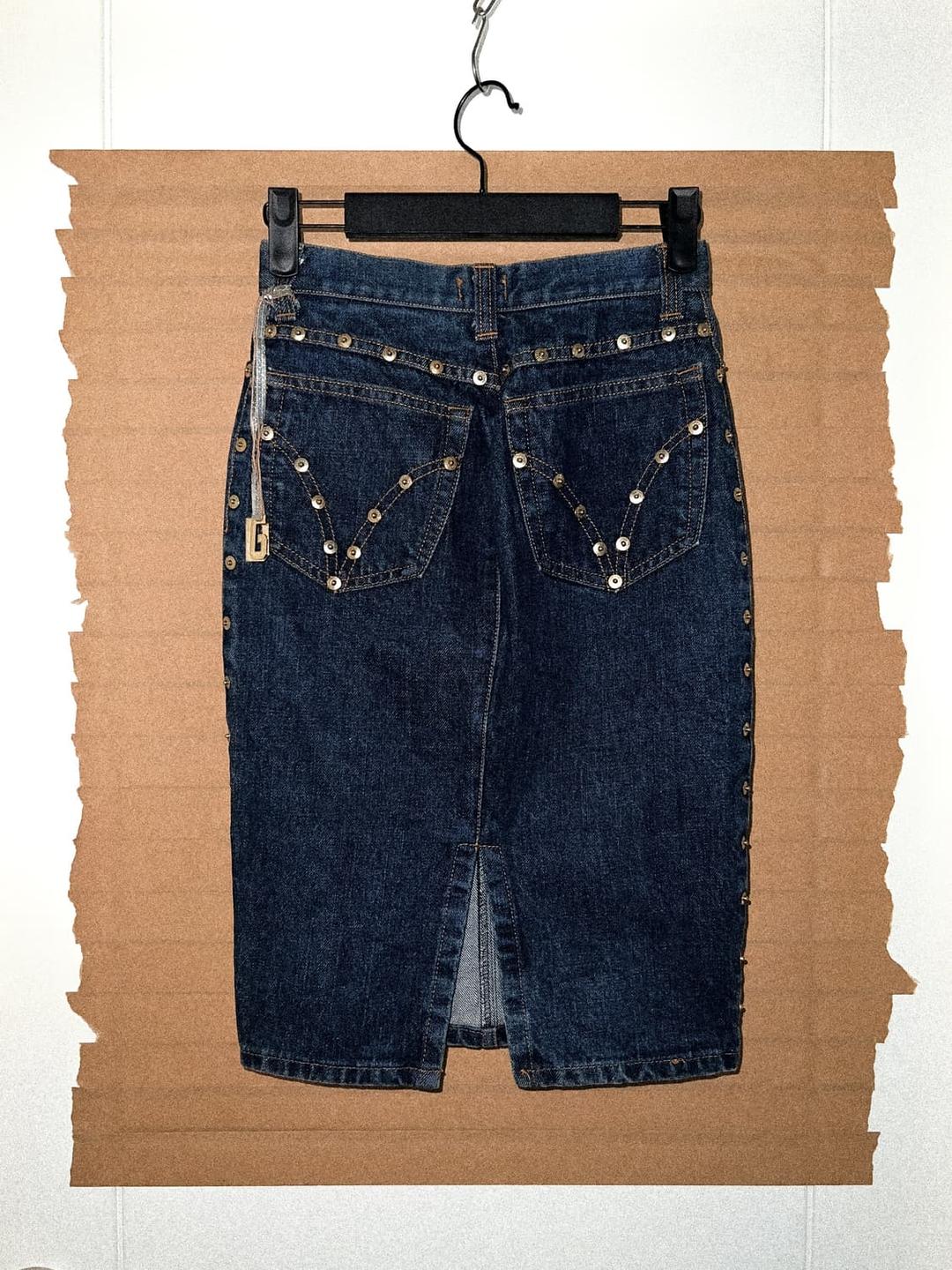 stud denim skirt | 후루츠패밀리