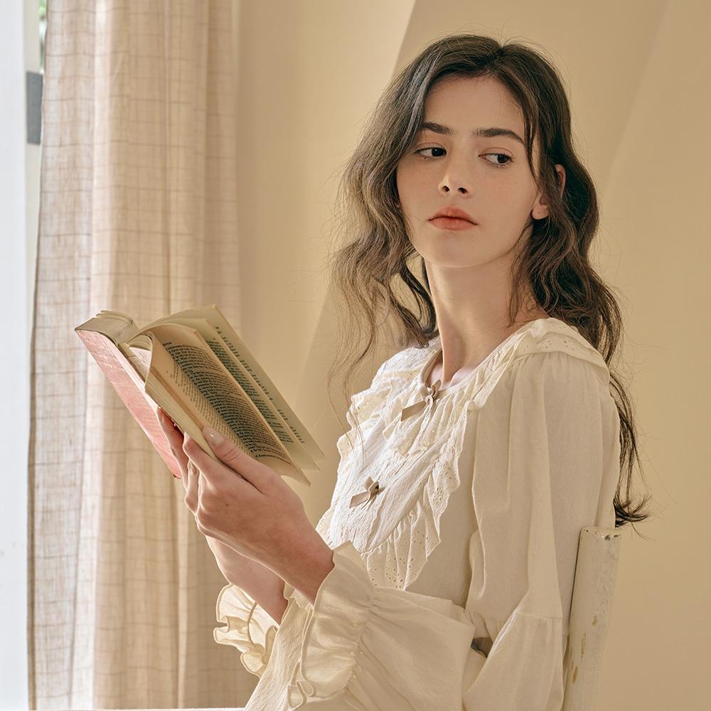 르망 긴팔 원피스 크림 (30수)
