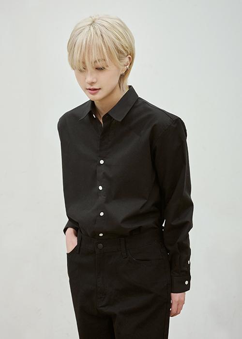 [리뉴얼] 베이직 코튼 셔츠 / black