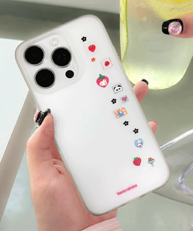 쁘띠 패치 스티커 무광 젤리 케이스