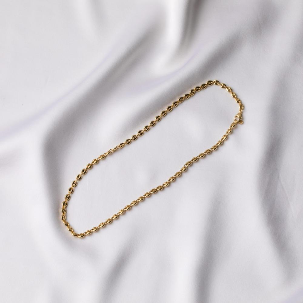Mini puff chain link necklace
