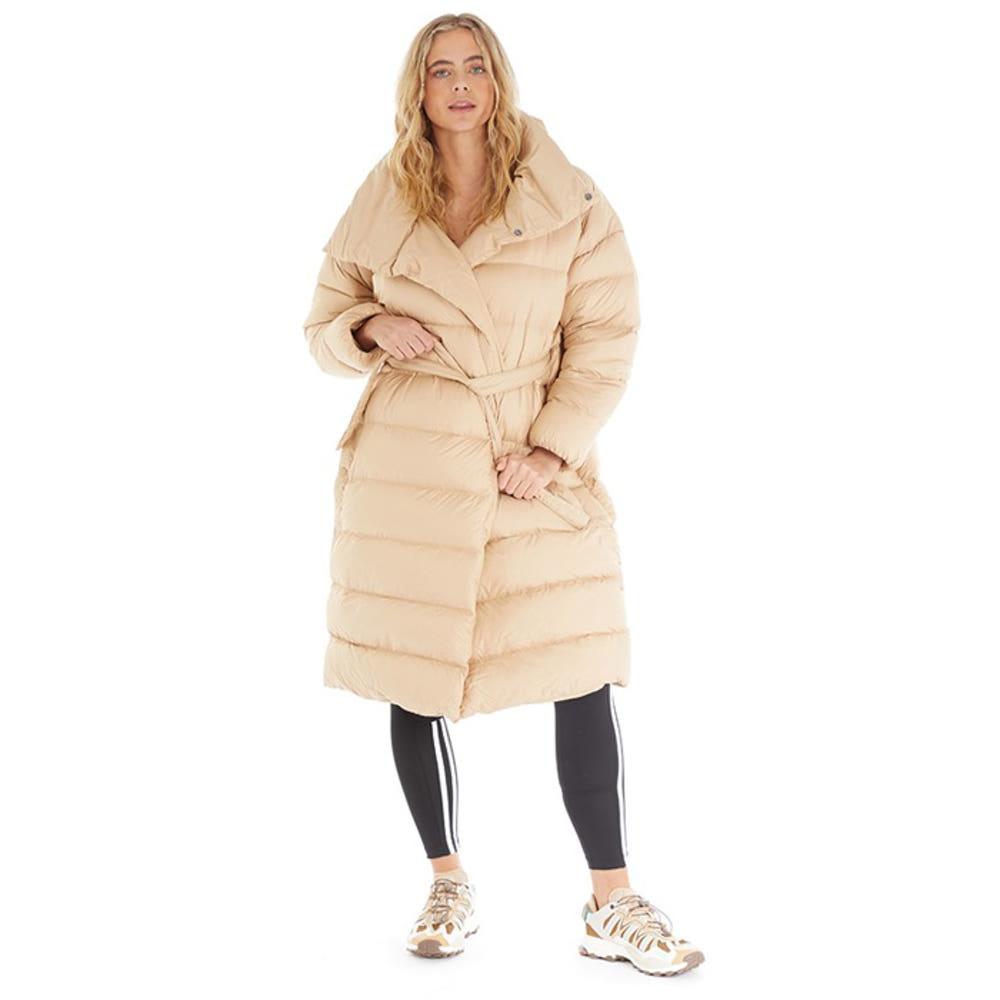 [해외] 아디다스 패션 덕다운 자켓 베이지 롱 패딩 점퍼 여성 HK5244