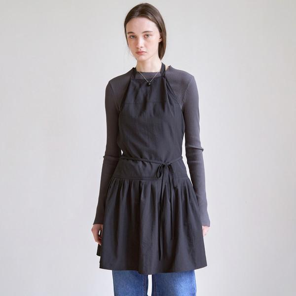 Moonlight Apron Layered Dress (Black)