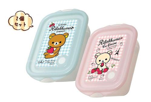 냉동실에서 전자렌지까지 OK! 리락쿠마 파리의 딸기 푸드콘테나 2개세트