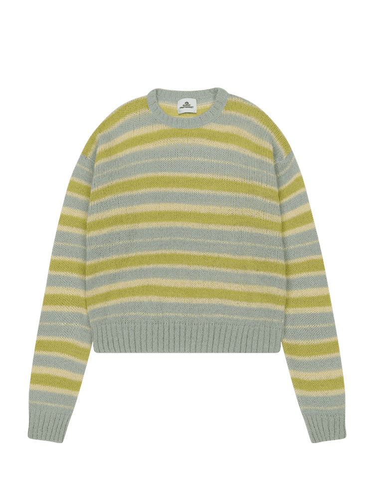 STRIPE SUN KNIT CREW MINT : 선데이후르츠마켓