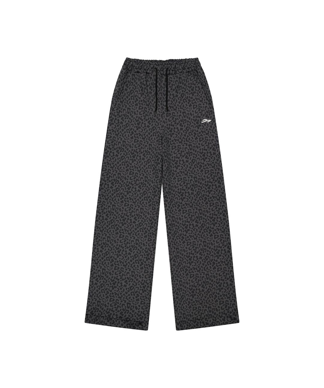 (1/2 예약배송) 주영X탄산 스터드 스웻 팬츠 레오파드 차콜
