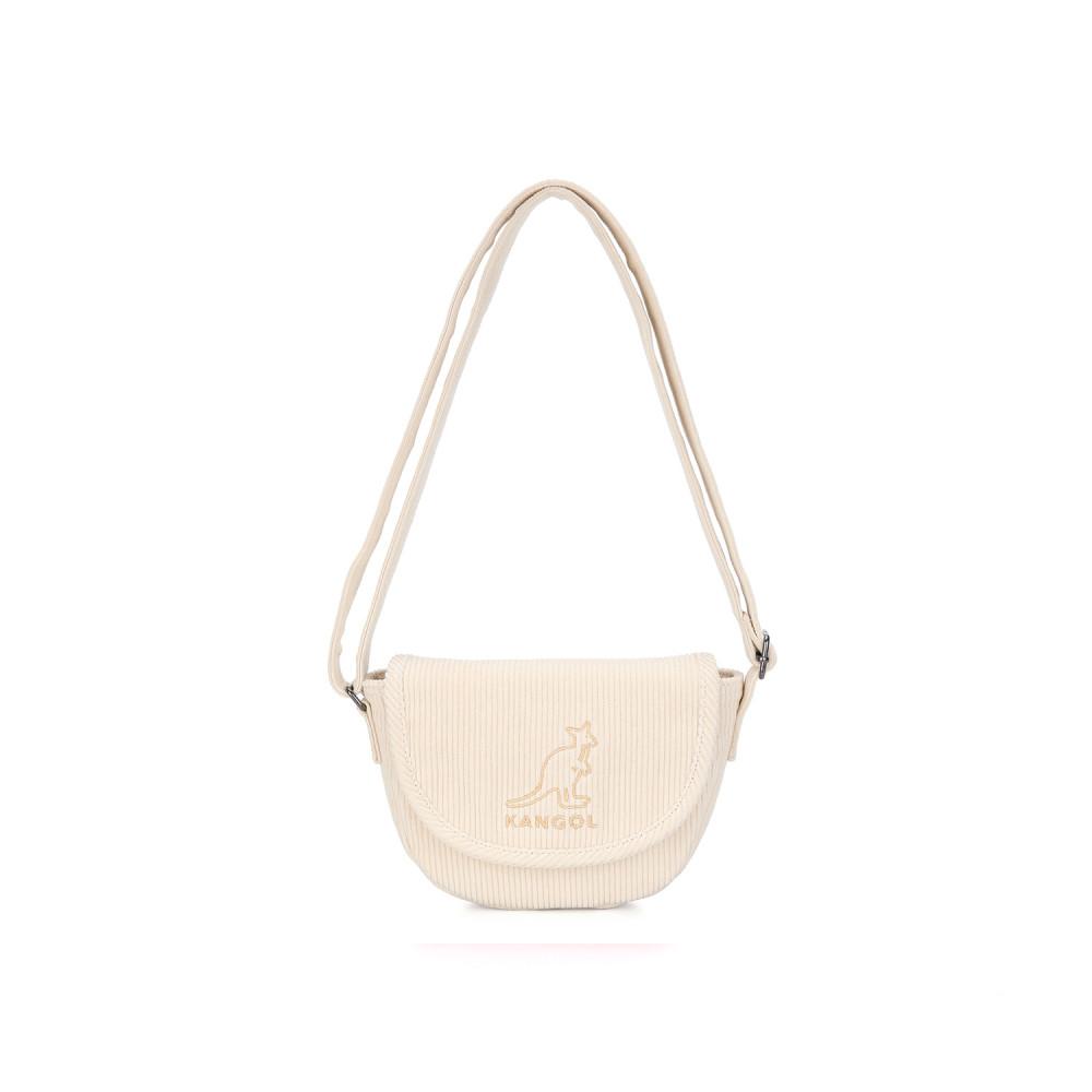 코듀로이 플랩 크로스백 QF 0006 아이보리