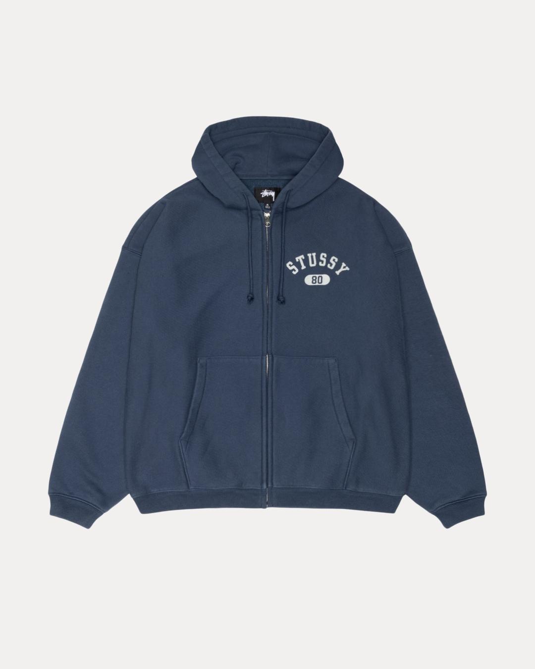 VARSITY ZIP HOODIE - Navy / S