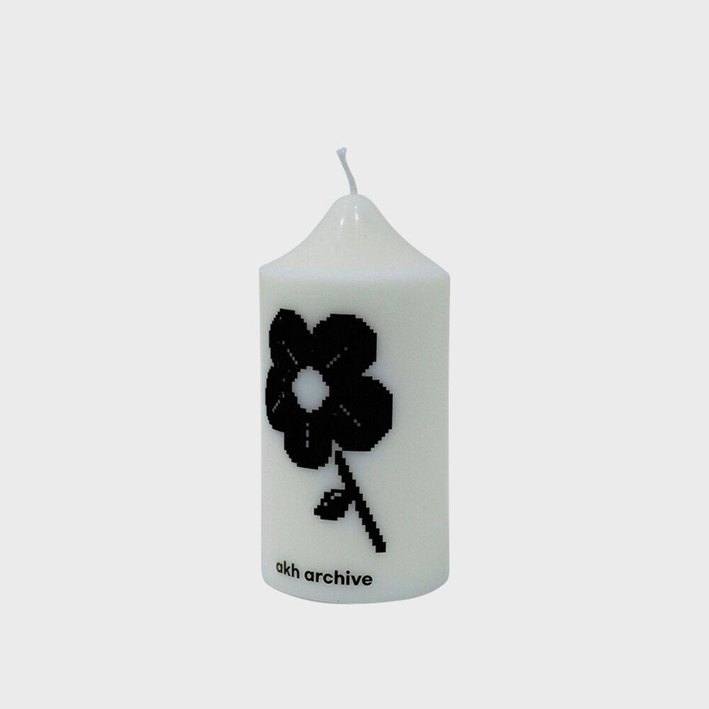 [akh archive] Signature candle small _ Flower / Oval
