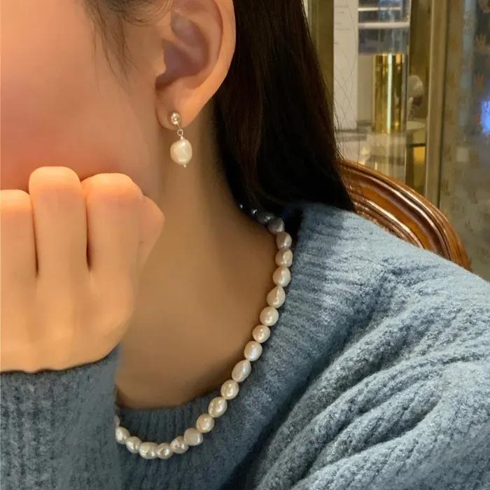 [silver 925] Baroque pearl earrings