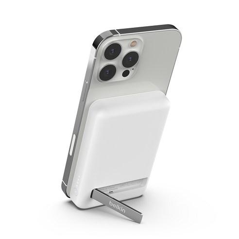 벨킨 5000mAh 맥세이프 마그네틱 무선 충전 보조배터리 + 스탠드 - 보조배터리 | 쿠팡